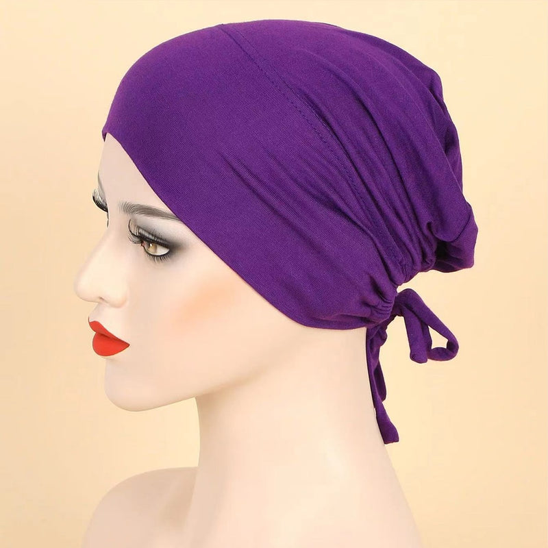 Modal New Soft Under Cap Inner Hijab Cap Stretchy Muslim Women Bandage Underscarf Bonnet Islamic Turban Headband Adjustable