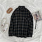 Women Shirt Plaid Oversize Blouse Female Korean Fashion Long Sleeves Shirt Tops Casual Outwear Vintage Checkered Femme Blusas