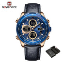 New NAVIFORCE Military Watches for Men Luxury Sport Chronograph Alarm WristWatch Waterproof Quartz Big Clock Digital Male Watch