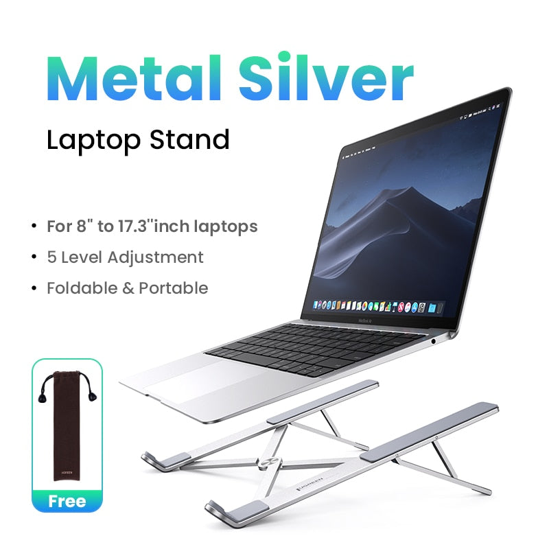 UGREEN Laptop Stand Holder For Macbook Air Pro Foldable Aluminum Vertical Notebook Stand Laptop Support Macbook Pro Tablet Stand