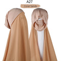 Women Muslim Instant Chiffon Hijab With Cap Underscarf Bonnet HIjabs  Scarf Islam Headscarf Headwrap Turbante