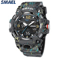 Sport Watch Military Watch For Men Alarm Clock Stopwatch LED Digital Back Light Dual Time Display 8008 Men&#39;s Watches Waterproof