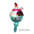 Small Large Ice Cream Pizza Burger Balloon Toy Hot Dog Donut Aluminum Film Balloon Happy Birthday Party Decoration Balloon Mini