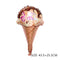 Small Large Ice Cream Pizza Burger Balloon Toy Hot Dog Donut Aluminum Film Balloon Happy Birthday Party Decoration Balloon Mini