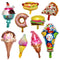 Small Large Ice Cream Pizza Burger Balloon Toy Hot Dog Donut Aluminum Film Balloon Happy Birthday Party Decoration Balloon Mini