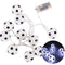 Soccer Balls String Lights 10 LED Football Garland Lights Bedroom Home Wedding Party Christmas Decorative Lights for Bar Club