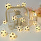 Soccer Balls String Lights 10 LED Football Garland Lights Bedroom Home Wedding Party Christmas Decorative Lights for Bar Club