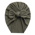 Solid Baby Cotton Beanies Cute Bear Ear Bowknot Turban Hats Sweet Soft 0-4T Elastic Caps for Newborn Baby Boy Girls Headwraps