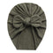 Solid Baby Cotton Beanies Cute Bear Ear Bowknot Turban Hats Sweet Soft 0-4T Elastic Caps for Newborn Baby Boy Girls Headwraps