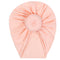 Solid Baby Cotton Beanies Cute Bear Ear Bowknot Turban Hats Sweet Soft 0-4T Elastic Caps for Newborn Baby Boy Girls Headwraps