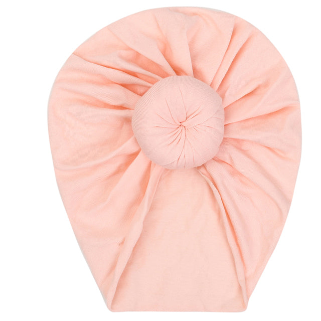 Solid Baby Cotton Beanies Cute Bear Ear Bowknot Turban Hats Sweet Soft 0-4T Elastic Caps for Newborn Baby Boy Girls Headwraps