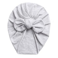 Solid Baby Cotton Beanies Cute Bear Ear Bowknot Turban Hats Sweet Soft 0-4T Elastic Caps for Newborn Baby Boy Girls Headwraps
