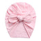 Solid Baby Cotton Beanies Cute Bear Ear Bowknot Turban Hats Sweet Soft 0-4T Elastic Caps for Newborn Baby Boy Girls Headwraps