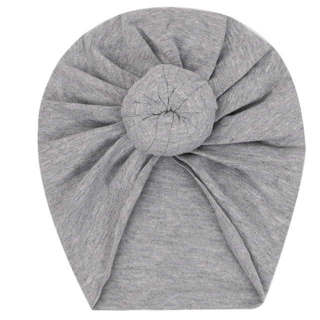 Solid Baby Cotton Beanies Cute Bear Ear Bowknot Turban Hats Sweet Soft 0-4T Elastic Caps for Newborn Baby Boy Girls Headwraps