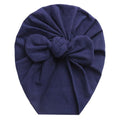 Solid Baby Cotton Beanies Cute Bear Ear Bowknot Turban Hats Sweet Soft 0-4T Elastic Caps for Newborn Baby Boy Girls Headwraps