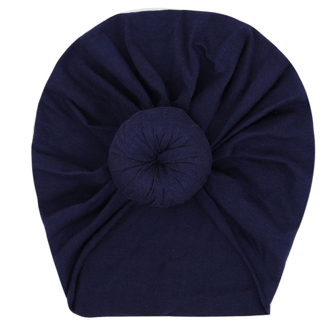 Solid Baby Cotton Beanies Cute Bear Ear Bowknot Turban Hats Sweet Soft 0-4T Elastic Caps for Newborn Baby Boy Girls Headwraps