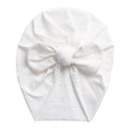 Solid Baby Cotton Beanies Cute Bear Ear Bowknot Turban Hats Sweet Soft 0-4T Elastic Caps for Newborn Baby Boy Girls Headwraps