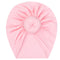 Solid Baby Cotton Beanies Cute Bear Ear Bowknot Turban Hats Sweet Soft 0-4T Elastic Caps for Newborn Baby Boy Girls Headwraps