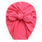 Solid Baby Cotton Beanies Cute Bear Ear Bowknot Turban Hats Sweet Soft 0-4T Elastic Caps for Newborn Baby Boy Girls Headwraps