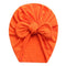 Solid Baby Cotton Beanies Cute Bear Ear Bowknot Turban Hats Sweet Soft 0-4T Elastic Caps for Newborn Baby Boy Girls Headwraps