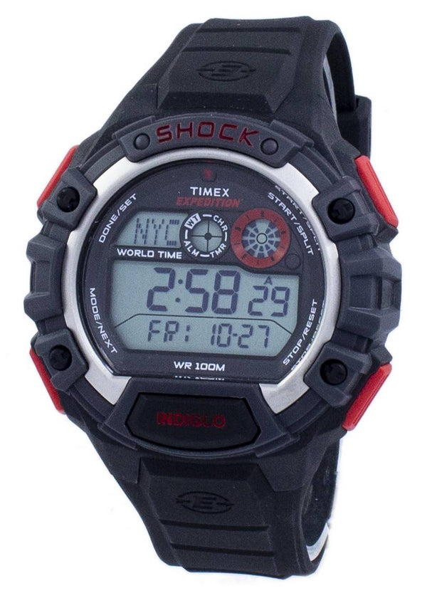 Timex Expedition Global Shock World Time Alarm Indiglo Digital T49973 Men's Watch