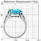 Vintage Rings TK021 Stainless Steel Ring with Synthetic in Sea Blue