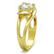 Gold Plated Rings TK066G Gold - Stainless Steel Ring with AAA Grade CZ