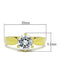 Gold Plated Rings TK071G Gold - Stainless Steel Ring with AAA Grade CZ