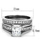 Vintage Rings TK0W383 Stainless Steel Ring with AAA Grade CZ