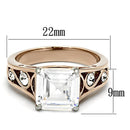 Rose Gold Wedding Rings TK1059 Two-Tone Rose Gold Stainless Steel Ring