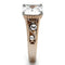 Rose Gold Wedding Rings TK1059 Two-Tone Rose Gold Stainless Steel Ring