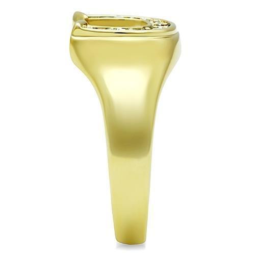 Gold Plated Rings TK10616G Gold - Stainless Steel Ring with Crystal