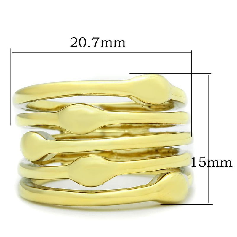 Gold Plated Rings TK106G Gold - Stainless Steel Ring