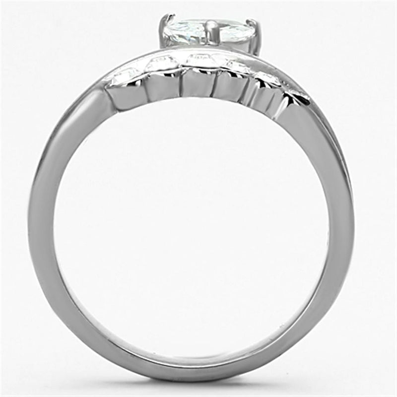 Vintage Rings TK1080 Stainless Steel Ring with AAA Grade CZ