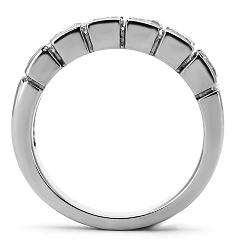 Vintage Rings TK1082 Stainless Steel Ring with AAA Grade CZ