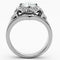 Vintage Rings TK1087 Stainless Steel Ring with AAA Grade CZ