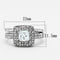 Vintage Rings TK1088 Stainless Steel Ring with AAA Grade CZ