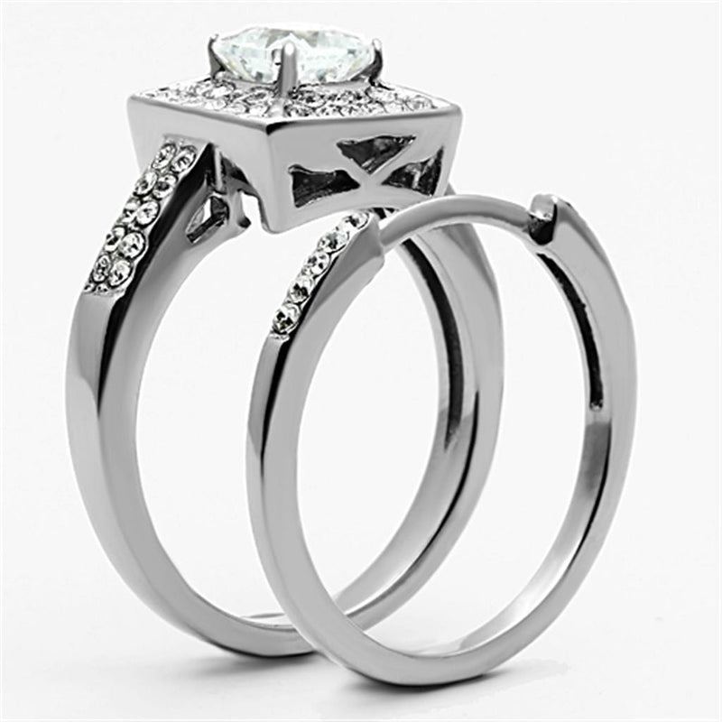 Vintage Rings TK1088 Stainless Steel Ring with AAA Grade CZ