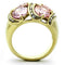 Gold Plated Rings TK1099 Gold - Stainless Steel Ring with AAA Grade CZ