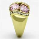 Gold Plated Rings TK1099 Gold - Stainless Steel Ring with AAA Grade CZ