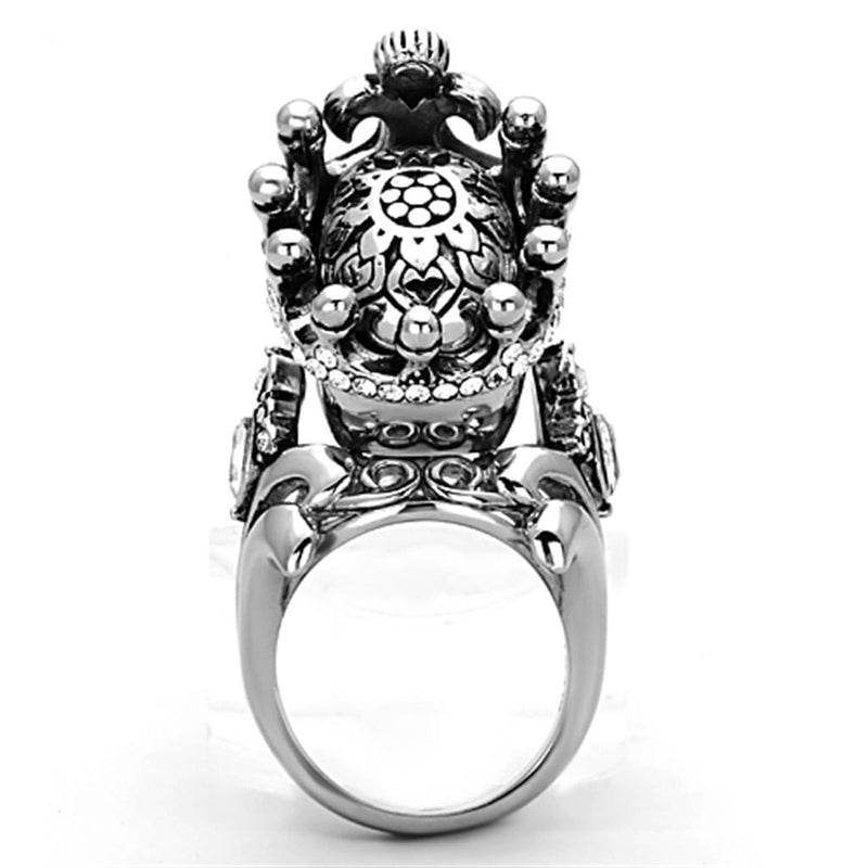 Vintage Rings TK1123 Stainless Steel Ring with Top Grade Crystal