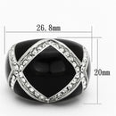 Vintage Rings TK1132 Stainless Steel Ring with Top Grade Crystal