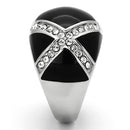 Vintage Rings TK1132 Stainless Steel Ring with Top Grade Crystal