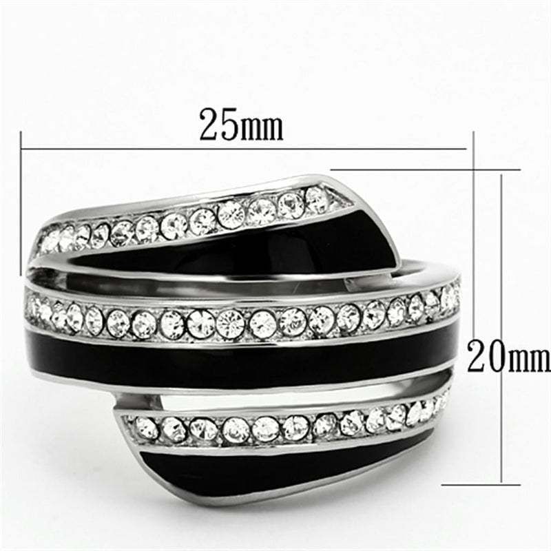 Vintage Rings TK1134 Stainless Steel Ring with Top Grade Crystal