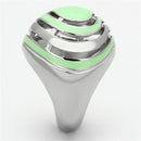 Fashion Rings For Women TK1140 Stainless Steel Ring with Epoxy in Emerald