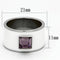 Cheap Rings TK1142 Stainless Steel Ring with Synthetic in Amethyst