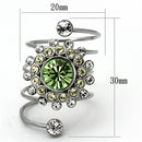 Cheap Rings TK1148 Stainless Steel Ring with Top Grade Crystal in Peridot