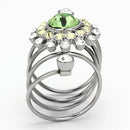 Cheap Rings TK1148 Stainless Steel Ring with Top Grade Crystal in Peridot