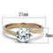 Rose Gold Wedding Rings TK1161 Two-Tone Rose Gold Stainless Steel Ring