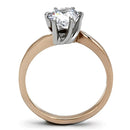 Rose Gold Wedding Rings TK1161 Two-Tone Rose Gold Stainless Steel Ring